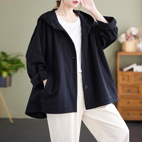 Veste décontractée femme mi-saison ample pour masquer les formes - 2