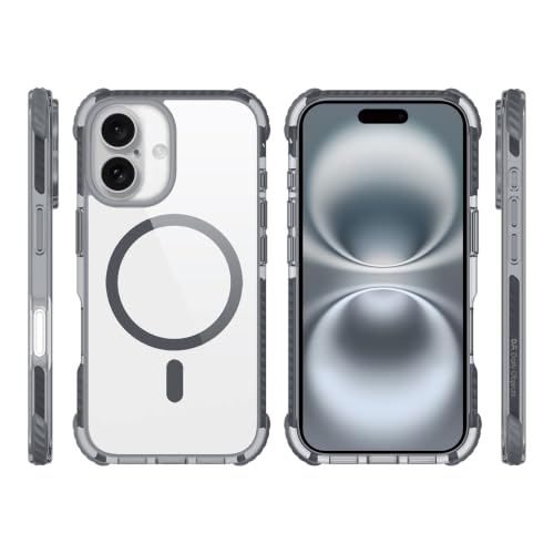 Image of DailyObjects Polycarbonate Case for iPhone 16 Compatible with Mag-Safe Wireless Charging | Reflex Magsafe Shield Slim Shockproof Back Cover, Transparent