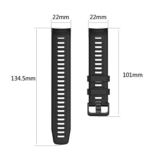 Correa de silicona para Garmin Instinct negra miniatura 5