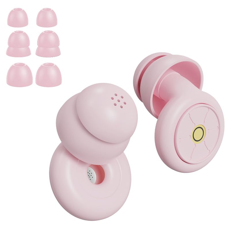 Loop Ear Plugs, Noise Cancelling Earplugs For Sleeping And Deep Focus, Reusable Sound Proof Hearing Protection For Travel And Office Work, Send 3 Pairs Of Ear Caps As Gifts, Pink-image-42