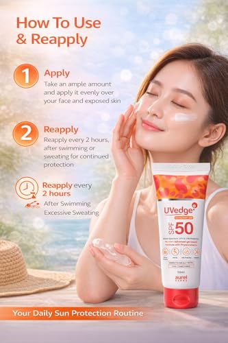 Image of Uv Edge Spf 50 Sunscreen Gel For All Skin Type, 1 Count