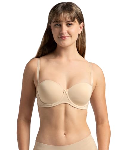 Image of Jockey 1831 Strapless Bra | Under-Wired | Padded | Full Coverage with Multiway Styling| Soft Touch Microfiber Nylon Fabric
