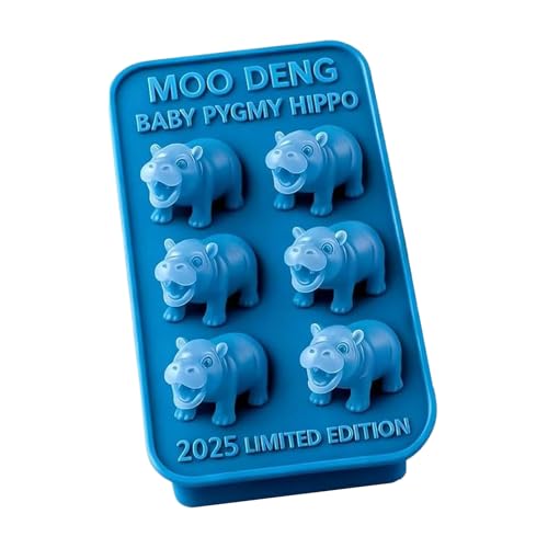 Moldes Para Hielo Para Cócteles - Bandeja Para Hacer Cubitos De Hielo De Silicona Con Hipopótamo Pigmeo 3D | Molde Reutilizable Para Bar, Whisky, Cócteles, Congelador, Bebidas De Fiesta, Regalo Para A