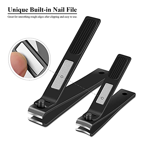Gobetter Nail Clippers Set, Toenail & Fingernail Clippers, Sharp And Durable Stainless Steel Nail Cutter With Leather Case, Gift For Men And Women #TOP6
