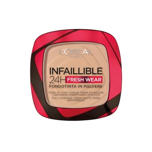 L'Oréal Paris Fondotinta in Polvere Fresh Wear 24H, Formula A Lunga Tenuta, Alta Coprenza Matte e Pelle Opacizzata, Leggero sulla Pelle, Infaillible, Tonalità: 130 Beige Peau/True Beige, 9g