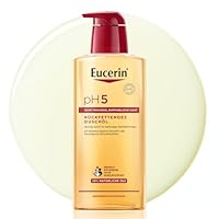 Eucerin pH5 Rückfettendes Duschöl 400 ml, seifenfreies Duschgel für sehr trockene und empfindliche Haut, für die tägliche Hautpflege mit natürlichen Ölen