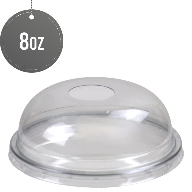Disposible Drinkware Kitchen and Catering (20 x Smoothy Dome Lid 8oz)