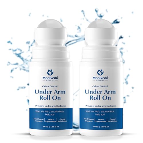 Image of 5% AHA BHA Underarm Roll On 60ml | Orchid Breeze Fragrance | for Women & Men | 1% Alum, 2% Lactic Acid, 1% Mandelic Acid, 1% Salicylic Acid | Controls Odour & Helps Reduce Pigmentation | Pack of 2