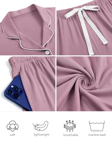 Image of HNG Pajama Sets for Women 2 Piece PJ Sets Short Sleeve Lounge Set Fashion Sleepwear XS-3XL