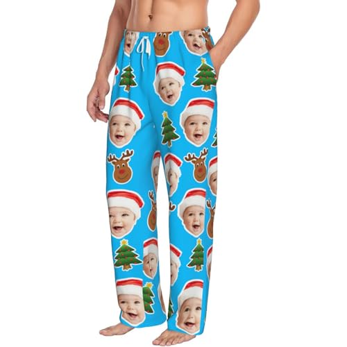 Custom Pajama Pants for Women Men Design Your Own Personalized Pajama Bottoms with Photo Face2