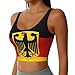 SEOCKA Flag German Coat of Arms Women Sports Bras Detachable Chest Pad U Back Yoga Tank Top Medium
