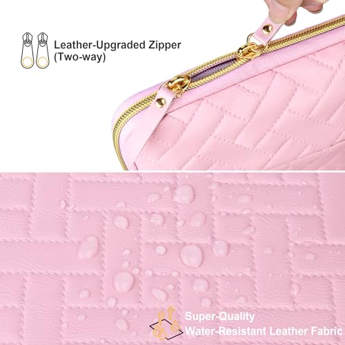 Image of Lacdo 14 Inch Laptop Sleeve Case for HP Lenovo Dell ASUS Chromebook 14 / HP Pavilion Stream 14 / Dell Inspiron 14 / Lenovo IdeaPad 14 / Aspire /ASUS ZenBook Computer Bag Water-Resistant, Sakura Pink