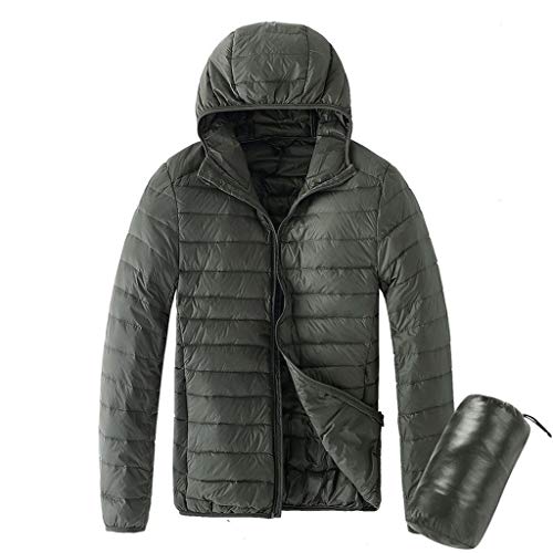 Preisvergleich Produktbild Luckycat Herren Daunenjacke Winterjacke Hooded Herren Daunenjacke Winterjacke Hooded Puffer Jacket, Steppjacke gefüttert mit Kapuze Herren Powder Lite Hooded Insulated Jacket