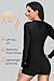 Daci Women Long Sleeve Rash Guard One Piece Boyleg Swimsuit Zipper Surfing Bathing Suit UPF 50+ Black M