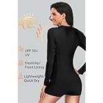 Daci Women Long Sleeve Rash Guard One Piece Boyleg Swimsuit Zipper Surfing Bathing Suit UPF 50+ - Image 2