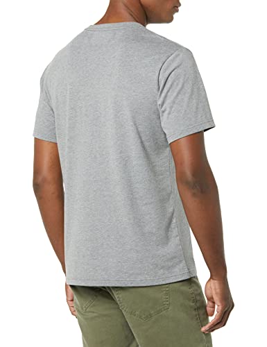 Amazon Essentials Camisetas de Cuello en v de Manga Corta Hombre, Pack de 2, Blanco/Gris Oscuro Mezcla, M