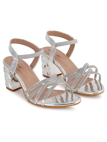 Image of IKAGI Women's Fashion Sandals | Faux Leather Comfortable and Stylish Heel | For Wedding Occasion| For Women & Girls