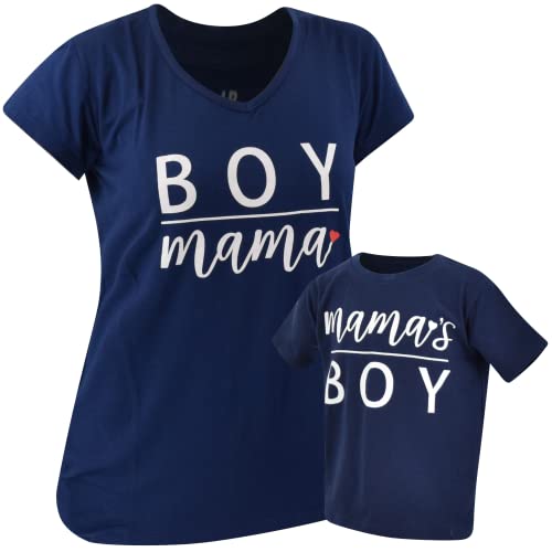 Image of Boy Mama Matching Mommy and Me Outfits Mom Daughter Shirts Mothers Day Outfits Mama Mini Clothing