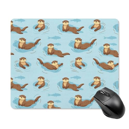 Alfombrilla De Raton Lindas Nutrias Marinas Mousepad Impermeable Alfombrillas Gaming Alfombrillas Cuadradada para Oficina Home Office Pc S