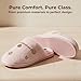 bebe Women's Slippers – Comfy and Soft Indoor Slides, Cozy House Slippers for Women, Blush, 9