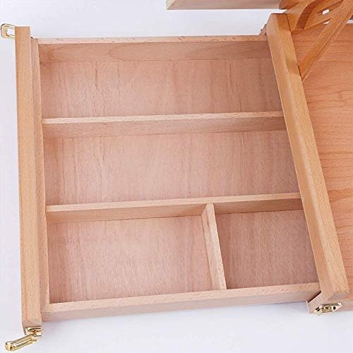 Foldable Solid Wood Exquisite Painting Box Beech Art Sketching Dedicated A-Frame