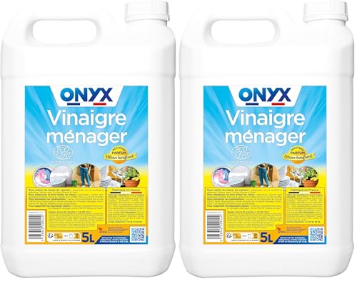 Onyx - Vinaigre ménager Parfum Citron - Nettoyant, Détartrant Multi-Surfaces et Multi-Usages -...