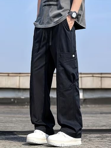 Image of Lymio Cargo for Men || Cotton Cargo Pant || Drawstring Waist Pant (Also Available in Plus Sizes) (145-148)