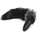 Four Plus One Cosplay Fluffy Faux S EX giocattolo giochi di ruolo B Utt P manico nero in silicone morbido a N al tappo per uomini e donne uso