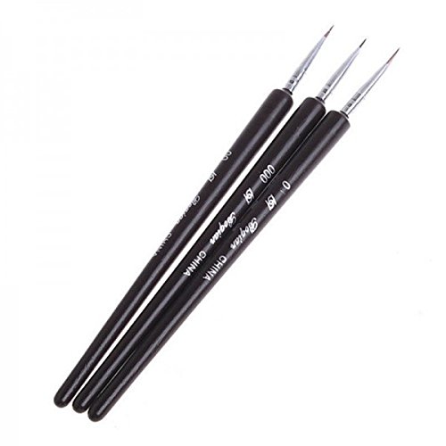 3 Pcs Nail Art Pen Brush Painting Drawing Pen Tool Set