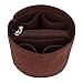 UxicRuya Purse Handbag Fashion Handbag Liner Round Inside Compartments Tote Bag Organizer Insert Luggage Container Flexible Mutifunctional Pouch, Coffee