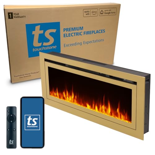 Touchstone Sideline Deluxe -Gold Smart Electric Fireplace- 50