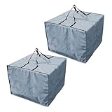 Photo Gallery volakebeing grande borsa impermeabile per mobili da giardino, resistente, in poliestere 210d, con cerniera, per cuscini da patio e albero di natale, nero (2 pezzi grigio) Photo Gallery volakebeing grande borsa impermeabile per mobili da giardino, resistente, in poliestere 210d, con cerniera, per cuscini da patio e albero di natale, nero (2 pezzi grigio)