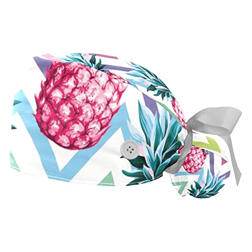 Chapeaux bouffants motif ananas pour égayer votre quotidien médical ou de cuisine