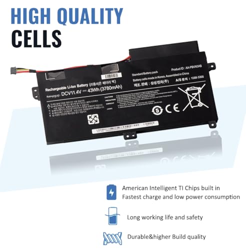 Bateria do portátil de BATLUSON AA-PBVN3AB para SAMSUNG NP370R4E NP370R5E NP370R5V NP450R4E NP450R4E