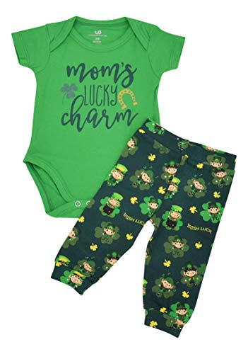Image of Baby Boys Girls 2pc Outfit Set Short Sleeve Bodysuit with Pants