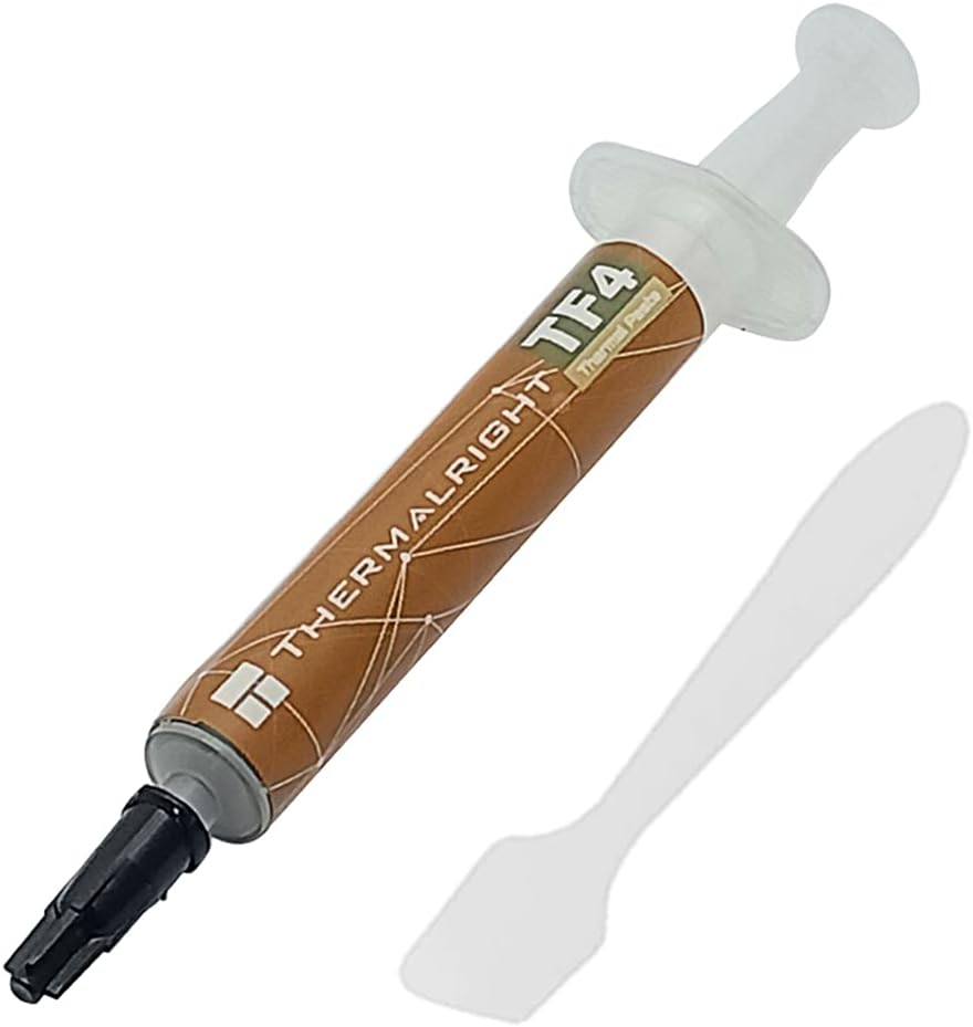 Thermalright TF4 Thermal Compound Paste 9.5 W/mK, Carbon Based High Performance Heatsink Paste, CPU for All Coolers, 1.5 Grams with Tool