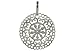 Produktbild SILBERMOOS Damen Anhänger Kreis Filigran Mandala Orientalisch Ornamente Kombianhänger gebürstet 925 Sterling Silber