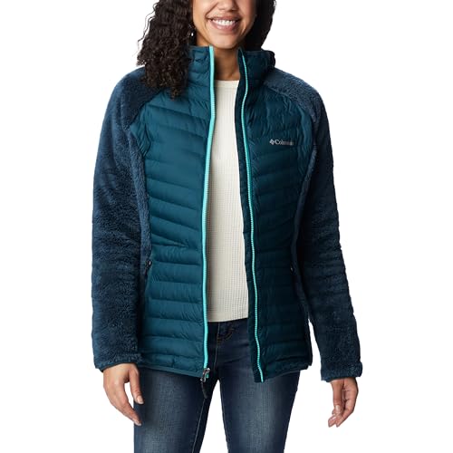 Columbia Damen Powder Lite Sherpa Hybrid Full Zip Puffer Jacke, Night Wave, S – Ansicht 6
