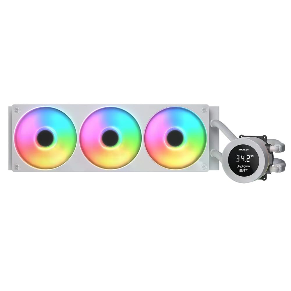 Amazon | COUGAR Poseidon Vistek ARGB 360 White 1.9 インチデジタル