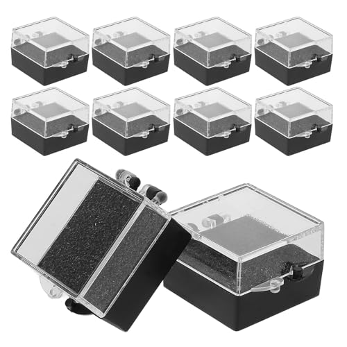 EXCEART Vitrina de Broches de Acrílico Transparente para 10 Piezas Esponja Protectora, Elegante y Chic para Tocador o Mesita de Noche