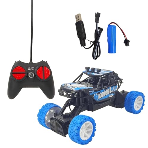 Image of RC Rock Crawler Car 4x4 Remote Control Off Road Vehicle | Big Wheel Climbing Stunt Toy | Rechargeable High Speed Car for Kids