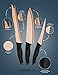 Copper Knife Set 3-Piece Serrated, Filet, Multipurpose Utility, Kecher Professional Kitchen Cutlery Ultra-Sharp Blades Mince, Chop, Slice, Cut,
