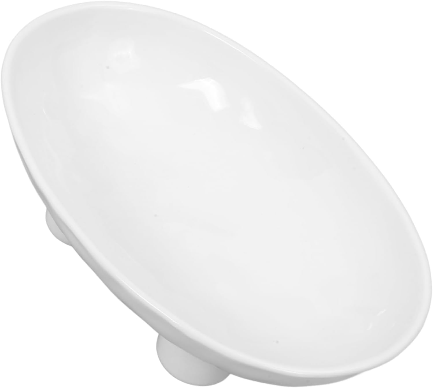 ABOOFAN Three-legged Ceramic Fruit Bowl for Modern Kitchen Table and White Decorative Bowl for Counter Decor