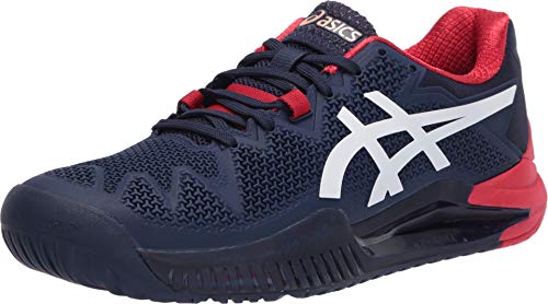 ASICS Men's Gel-Resolution 8 Tennis Shoes, 7, Peacoat/White