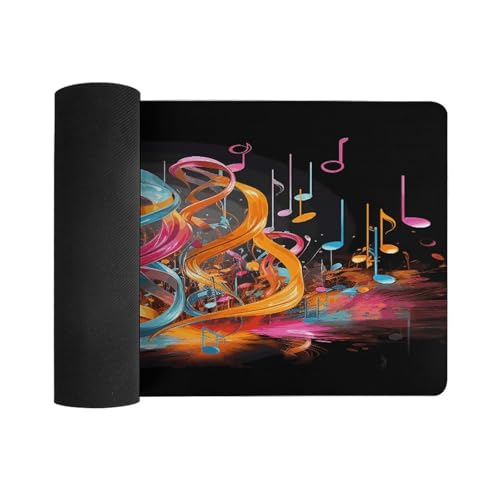 Colorful Musical Note Desk Mat Non-Slip Large Mouse Pad miniatura 3