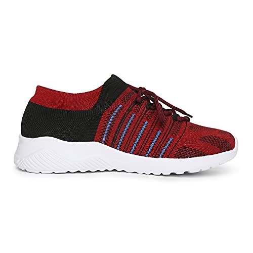 Image of Longies Men's Shoes with lace Red Grey Casual Shoes-11 /UK (LGMLSSV001)