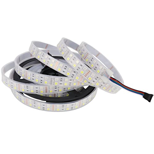 Tira LED RGBW impermeable 16.4 pies 600 LEDs SMD 5050 miniatura 1