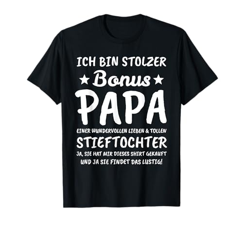 Bonus Papa Bonus Vater Stiefpapa Bonuspapa Geschenk T-Shirt
