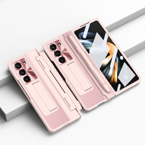 Étui en cuir plaqué luxe pour Samsung Galaxy Z Fold 7 avec protection écran 360