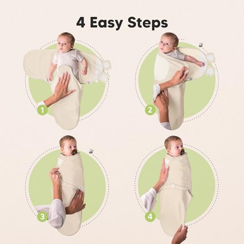 Image of Baby Swaddle Sleep Sacks with Zipper - 3-Pack Swaddles for Newborns 0-3 Months, Infant, Baby Girls, Boys, Soft & Durable Newborn Sleep Sack, Easy Diaper Change Swaddling Blanket (Bumble Bear, OS)